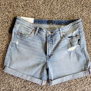 Silver midrise Boyfriend shorts size 31 4.5 inseam